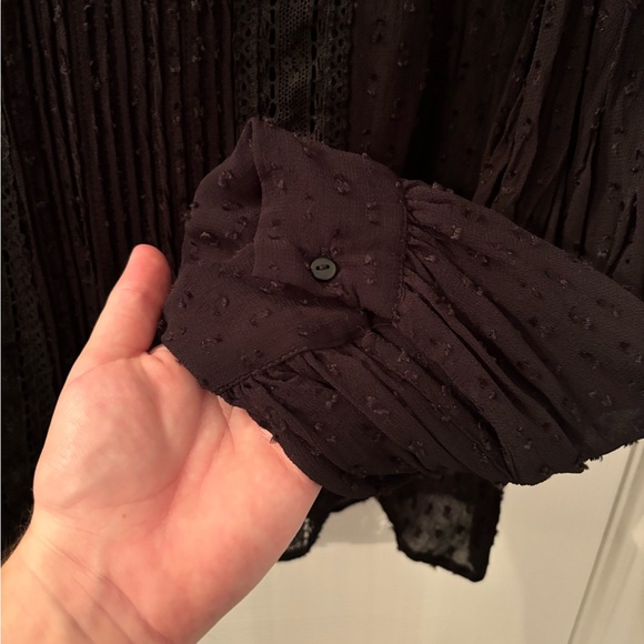 Zara Black Sheer Blouse - Picture 2 of 4